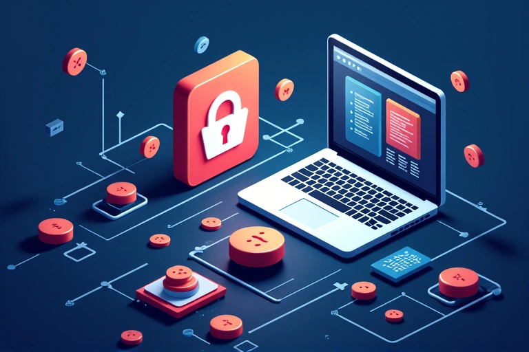 Illustration of essential website cookies, showing data flow for secure browsing and shopping carts