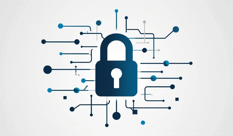 Digital privacy lock icon